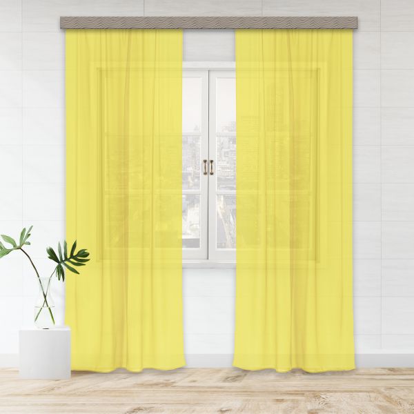 Set of curtains voile 110*260 2 pcs. St. yellow