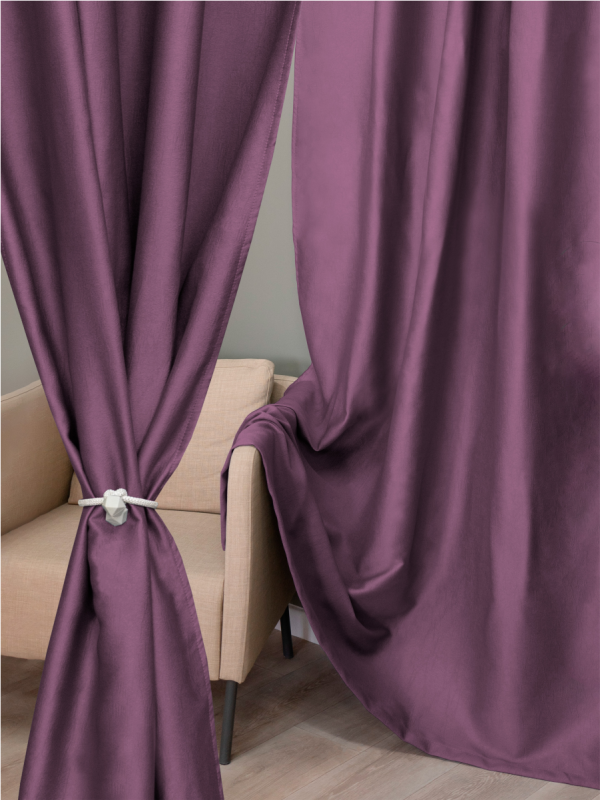 Set of curtains Blackout with embossed Frost 135*260 2 pcs. violet