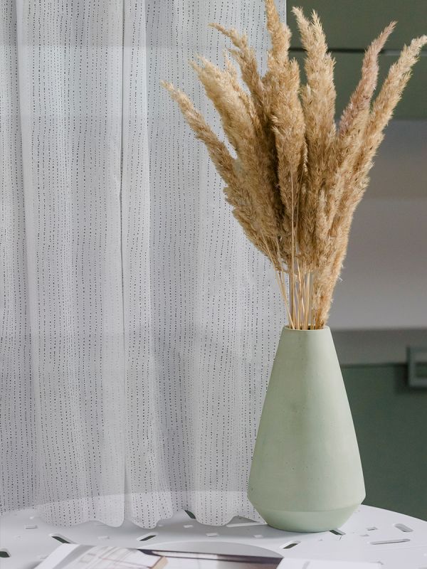 Curtain Tulle Devore Drops 140*180 cm white