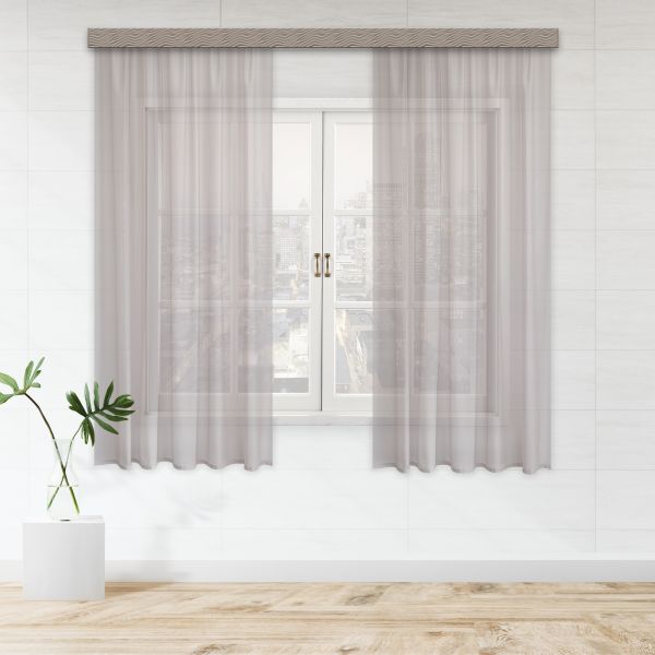 Set of curtains Tulle linen Shine beige 100*180 2 pcs.