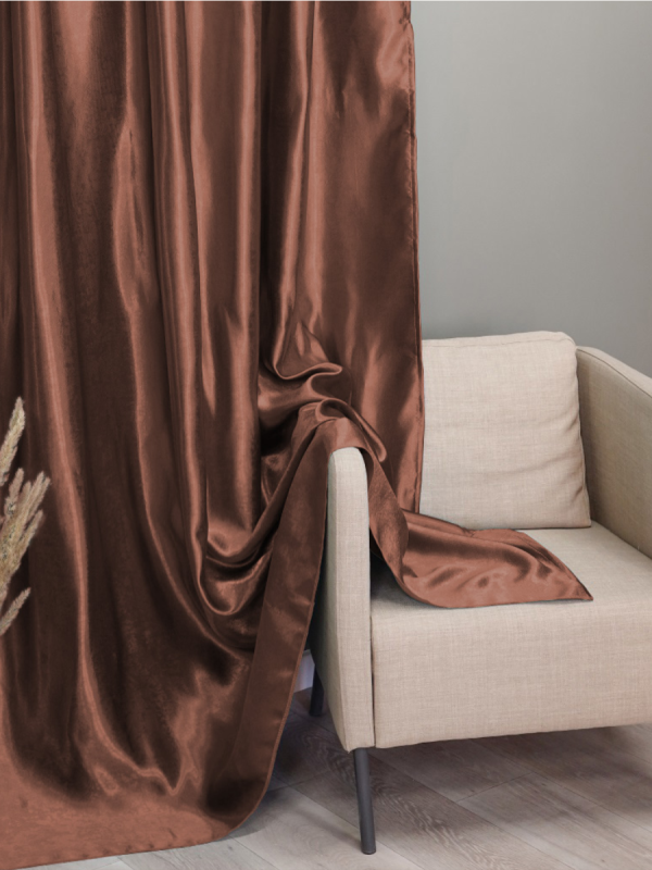 Drape curtain "Elegy" blackout chocolate 135*260*1pc