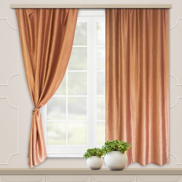 Set of curtains for the kitchen Tergalet coffee with milk 100*180*2pcs